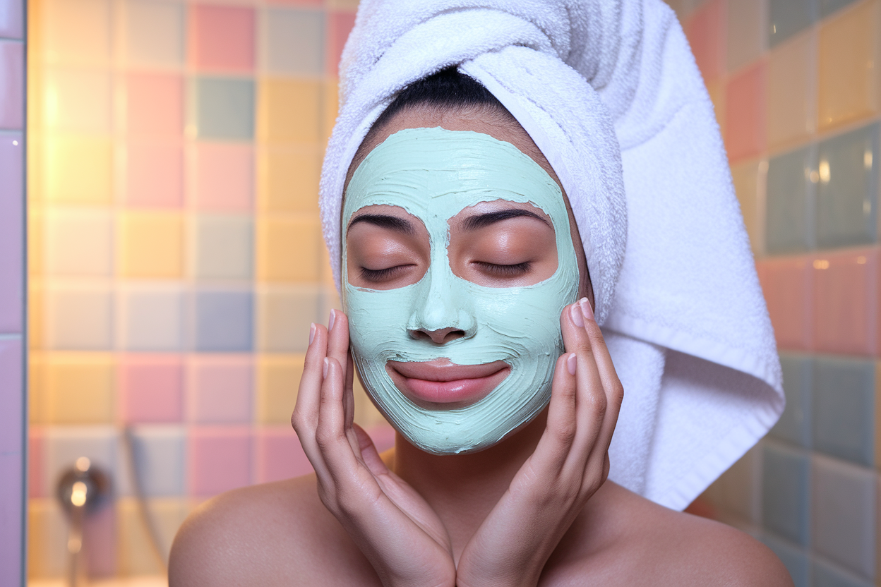 femme-masque-visage-serviette