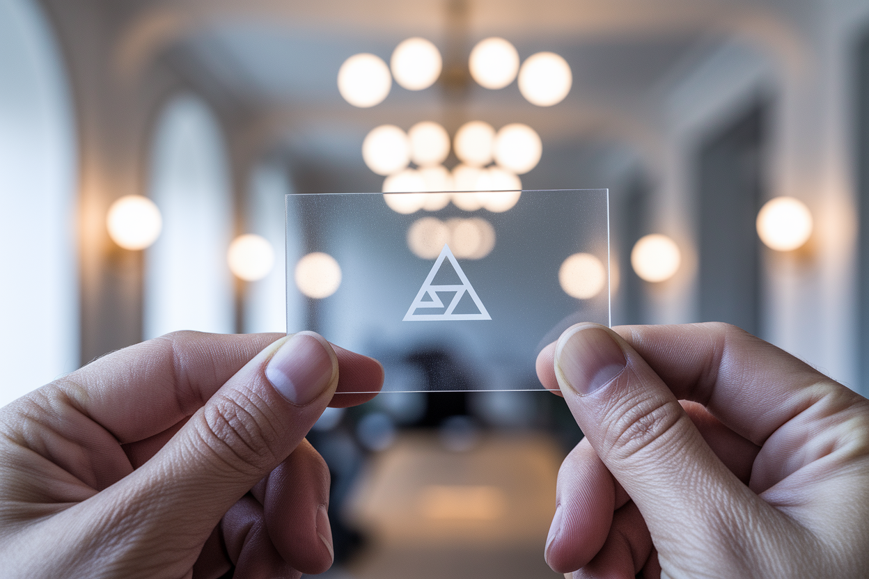 Carte de visite transparente : originalité et formats double ou recto‑verso
