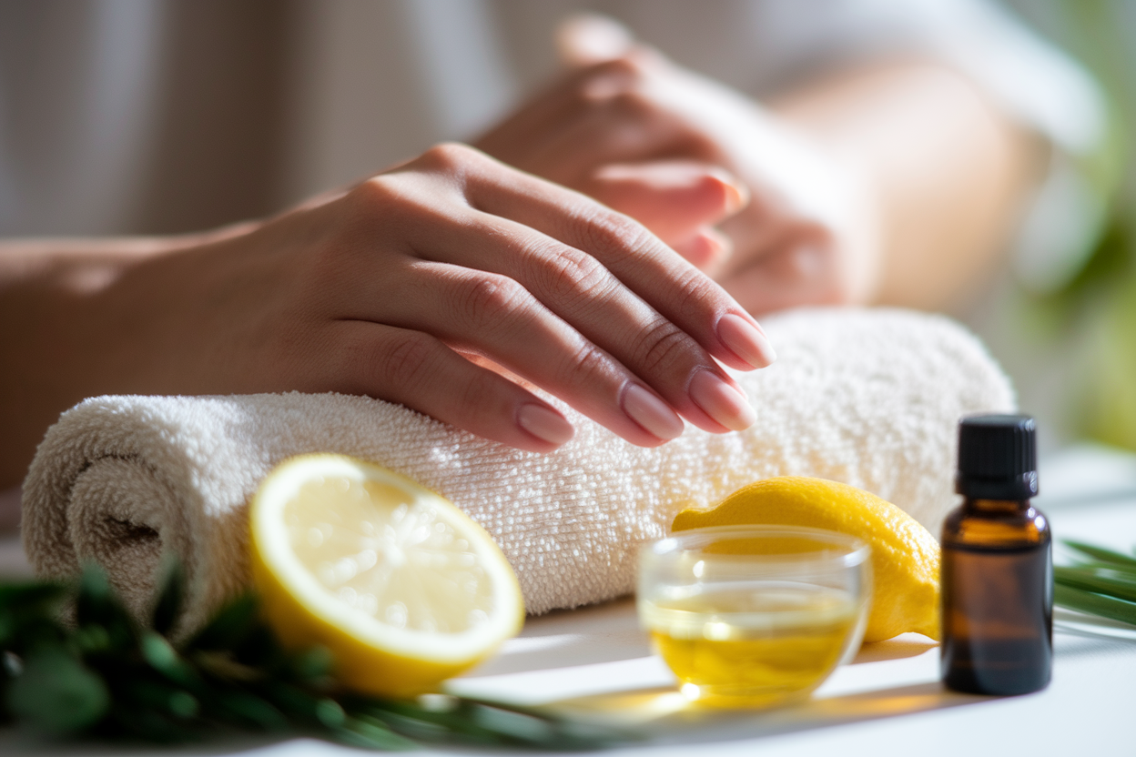 main-serviette-ongles-citrons